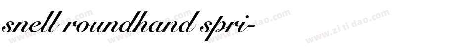 snell roundhand spri字体转换